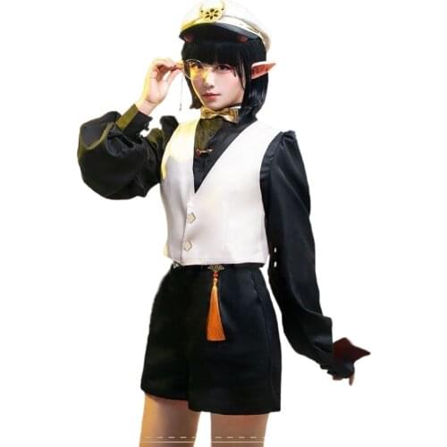 Game Onmyoji Onikiri Cosplay Costumes Women Girls School Uniform Hat Vest Full Sets Halloween Party Role Paly Clothes Wigs