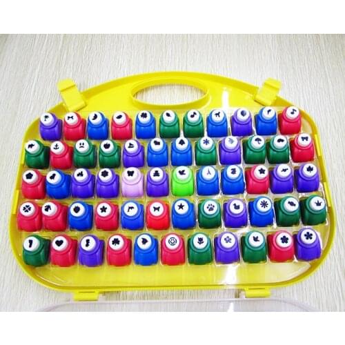 58pcs/set Mini Scrapbook Punches Embossing Craft DIY Flower Paper Craft Punch Machine For Metal Hole Puncher Shape Scrapbooking