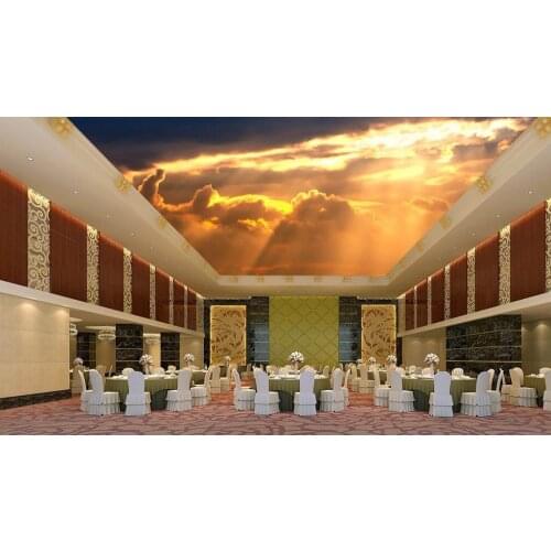 Ceiling murals wallpaper customize 3D stereoscopic ceiling photo wallpaper Sunlight sky non-woven 3d wallpaper for ceiling