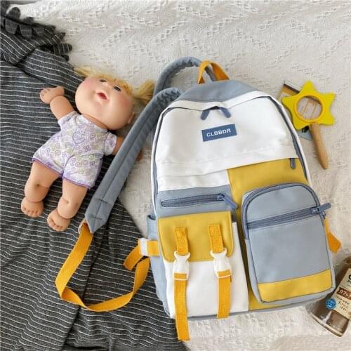 2021 Nylon Waterproof Rucksack Laptop Backpacks Women School Bags for Teenage Girls Travel Backpacks Students Bookbags