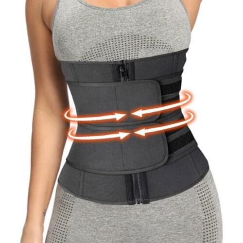 Slimming Strap Waist Trainer Black Sauna Effect Sweat Belt Fat Burning Reducing Belly Tummy Control Body Women Shaper Shapewear