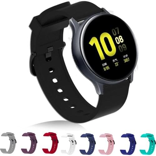 20mm Silicone Sport Watch Band for Galaxy Watch Active 2 Gear Smart Watch Strap for Samsung Galaxy 42mm Watch Replacement Strap