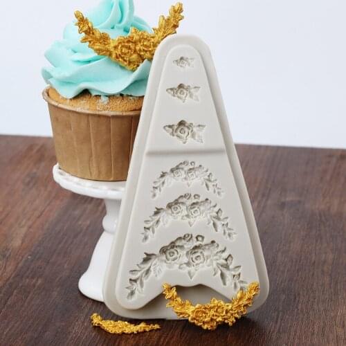 Silicone Mold Food Grade Silicone Dry Peis Chocolate Decorative Flower Ring Collection for Cake Decorations Moulds PRZY 001