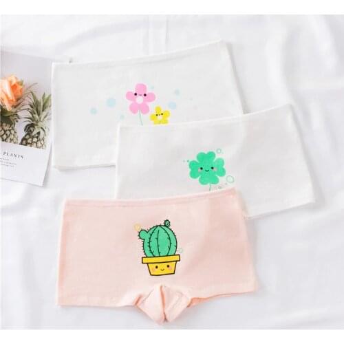 3Pcs/Lot Children Girls Boys Cartoon Cute Underwear Kids Cozy Cotton Underpants Infant Baby Girl Panties Boxer Briefs