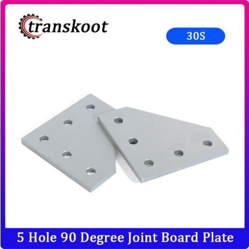 5 Hole 90 Degree Joint Board Plate Corner Angle Bracket Connection Joint Strip for Aluminum Profile 3030 30x30 with 5 holes