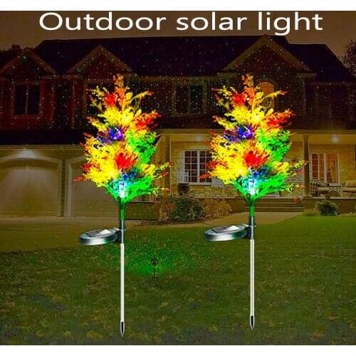 Outdoor Solar Powered Lights Grass Cypress Trees Lamp for Garden Lawn Landscape Holiday Light Festival Wedding Christmas