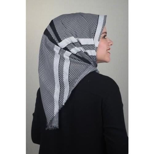 VERTU PATTERNED LINEN FLAMLI SCARF-DESEN-16-RENK-06