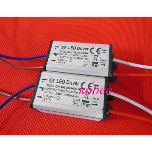 High Quality LED Driver DC6-12v 10w 350mA 900mA 2-3x3 LED Power Supply Waterproof IP67 FloodLight Constant Current Driver