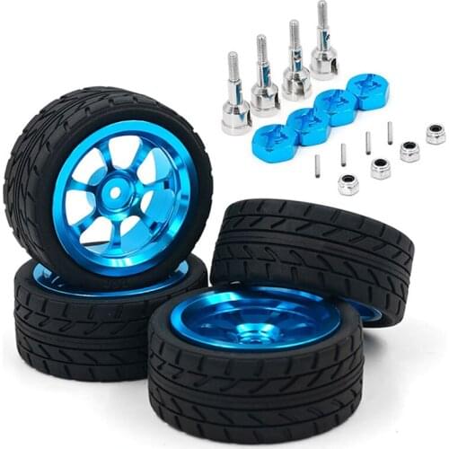 Wltoys A959 A969 A979 A959 RC Car Parts 4PCS 1:10 Aluminium alloy Wheels with tires for On Road Racing Car