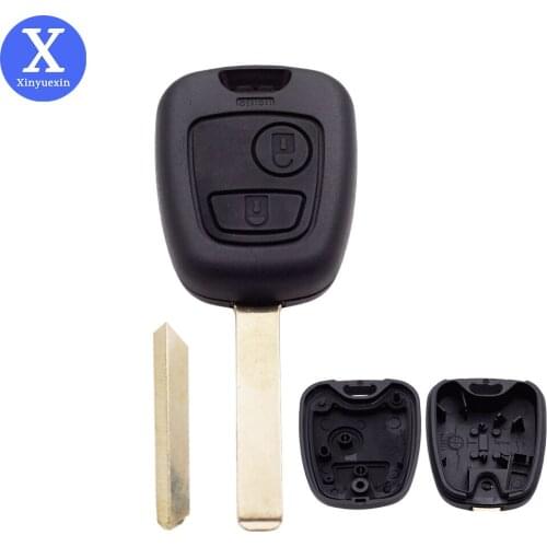 Xinyuexin Remote Car Key Case Shell Fob for Peugeot Partner Expert Boxer for Citroen C2 C3 Car Key Shell VA2 Blade 2 Buttons