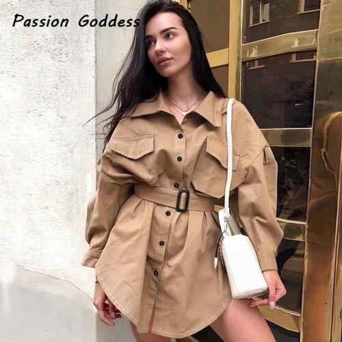 Autumn Women Long Khaki Windbreaker Trench Coat With Belt Single-breasted Long Sleeve Trench Plus Size Feminino Outcoat