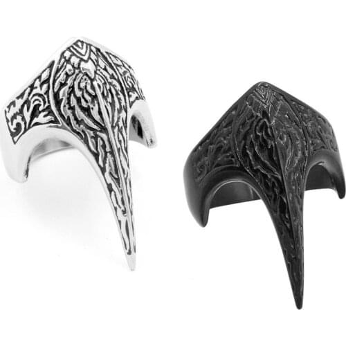 1PCS Retro Eagle Beak Self-defense Single Finger Buckle Ring Ladies Anti-wolf Mens Outdoor EDC Finger Fist Ring Safety Tools