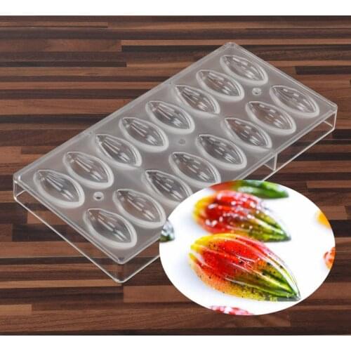 16 Hole 3D Olive Shape Polycarbonate Chocolate Cake Mold Kitchen Bakeware Cake Candy PC Chocolate Mould DIY Baking Pastry Tools