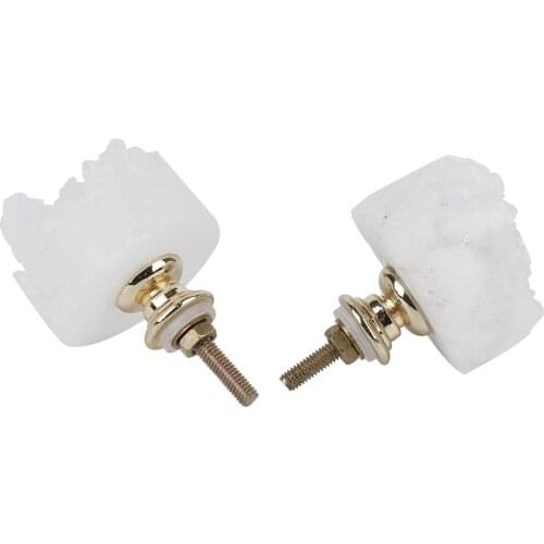 2pcs Drawer Handle Quartz Geode Natural Stone Geode Cluster Handle Knobs Home Decor Cupboard Drawer Pull
