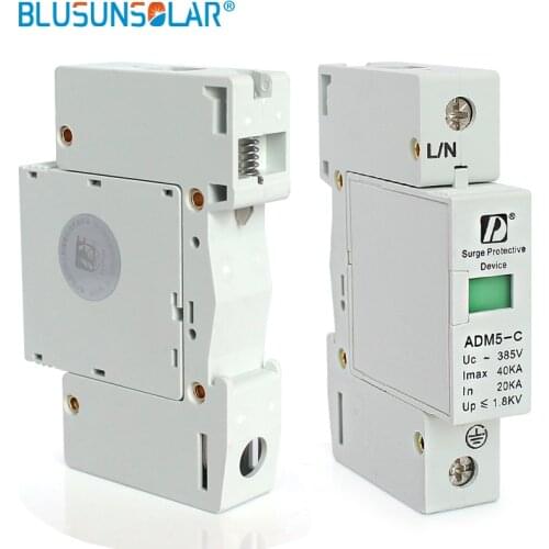 20-40kA 1P+N 110V 220V 380V AC Din Rail SPD Low Voltage Surge Protector