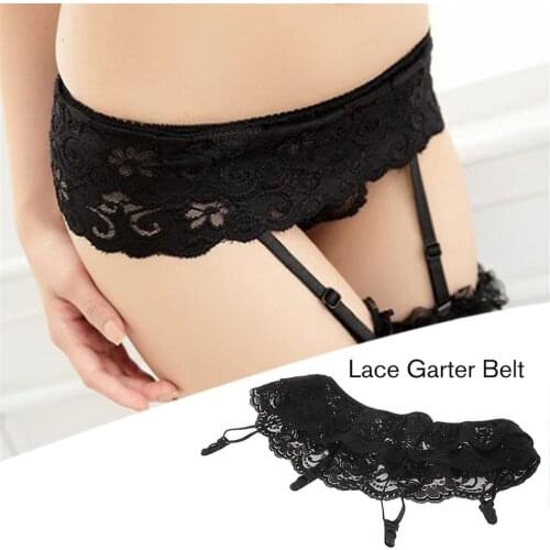 2020 Womens Double Layer Lace Thongs Stocking Suspender Sexy Lingeries Garter Belts Apparel & Accessories Fashion Black Color