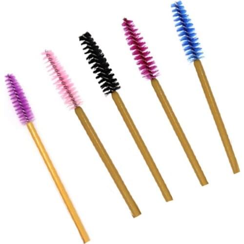 Hotting 500pcs Eyelash Extension Disposable Eye lashes Make Up Brushes Eyebrow Mascara Wand Applicator flexible can be bent