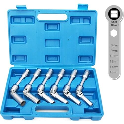 6 Pc 3/8"(10mm) drive 8mm - 16mm Glow Plug Socket Set