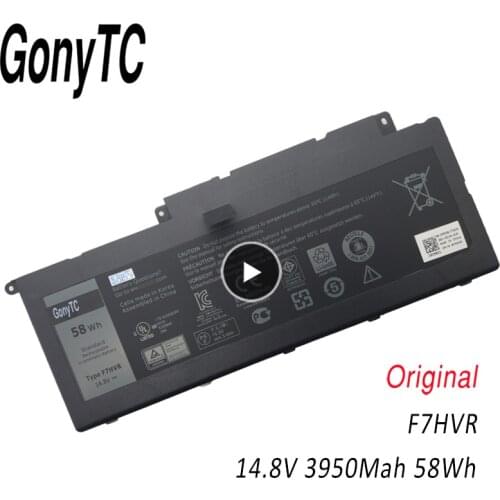 Original F7HVR Laptop Battery for DELL Inspiron 15 7000 series-7537 17 7737 062VNH G4YJM T2T3J 4ICP5/67/90 14.8v 58wh
