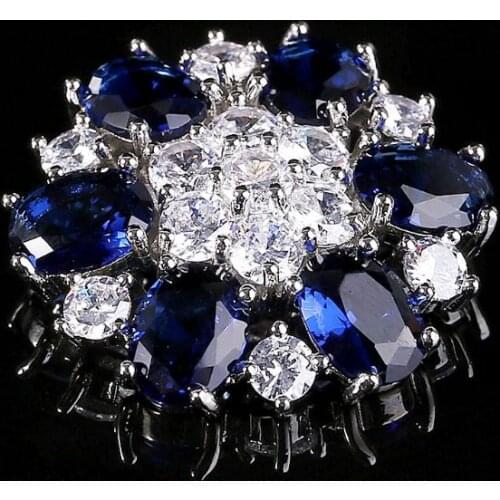 1Pc 25mm Glitter Rhinestone Jewelry Sexfoil Shape Decorative Buttons With Metal Loop Shank Hole Sewing Clip Buckle DIY