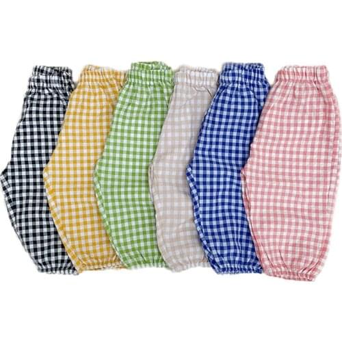Toddler Baby Girl And Boy Lattice Pants Summer Kids Mosquito Pants Thin Cotton Boys Casual Loose Trousers Sweatpants