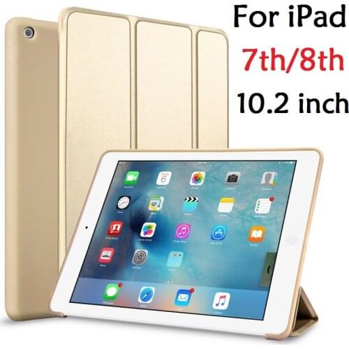 Folio Stand Coque for iPad 7 iPad 8 10.2 2020 Case A2198 A2428 A2270 Magnetic Smart Auto-Sleep TPU for iPad 7th 8th 10.2 Cover