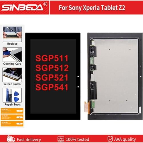 For Sony Xperia Z2 Tablet LCD Screen SGP511 SGP512 SGP521 SGP541 LCD Display Touch Screen Digitizer Glass Panel Monitor Assembly