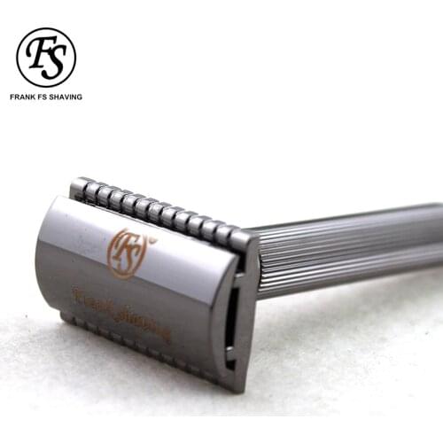 FRANK SHAVING Matte Black Color Brass Handle Double Edge Single Blade Mens Shaving Safety Razor