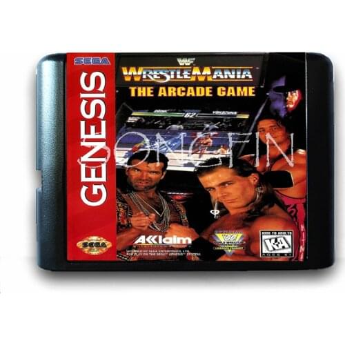 Wrestle Mania The Arcade Game 16 bit MD Memory Card for Sega Mega Drive 2 for SEGA Genesis Megadrive