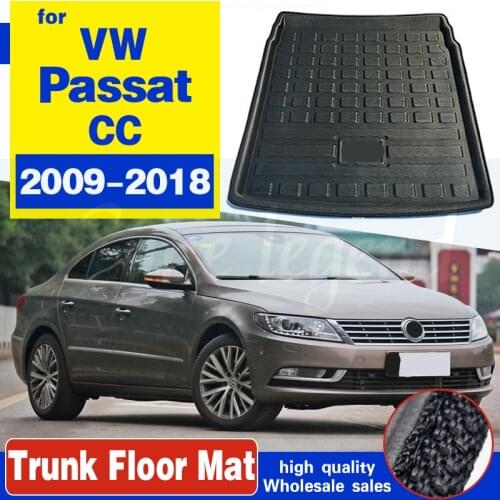 For VW Volkswagen Passat CC 2009~2018 Boot Mat Rear Trunk Liner Cargo Floor Tray Carpet Mud Pad Guard Protector Accessories
