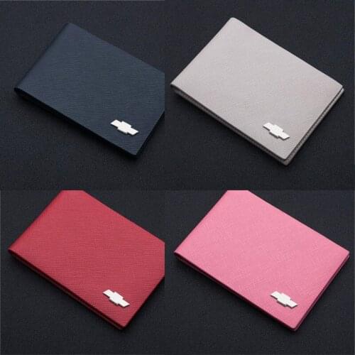Drivers License Leather Case Mens For Chevrolet Credit Id Card Rfid Wallet Holder Passport Cover Tarjetero Ultra-thin Purse Cn