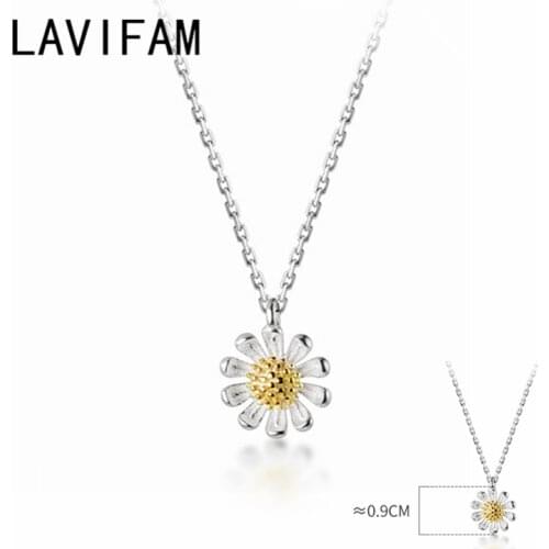 Summer Jewelry Sterling Silver 925 Flower Chrysanthemum Daisy Short Clavicle Chain Necklace Hypoallergenic S925 Silver Gift