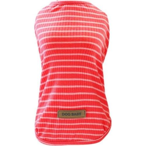 Dog Summer Stripe Shirt Small Dogs Vest Chihuahua T-shirt Puppy Vests Pet Clothes Cotton Costmues