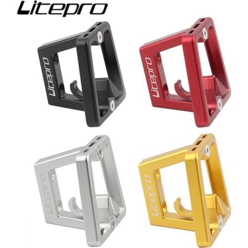 Litepro Folding Bike Front Shelf Mount Carrier Split Pig Nose Pannier Bicycle Block Bracket Bag Racks Parts For Brompton