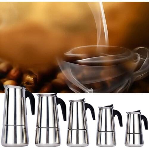 Multi-function Stainless Steel Coffee Pot Mocha Cafe Latte Stovetop Per-colator Coffee Pot Mocha Cafe Latte Stovetop Per-colator