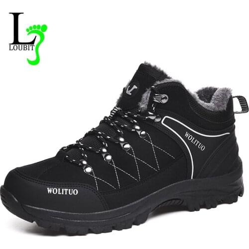 Men Fur Boots Outdoor Shoes Non-slip Warm Suede Sneakers Casual Ankle Boots Male Tenis Masculino Man Footwear 2020 Botas Hombre