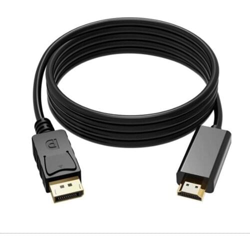 1.8M Displayport Male DP to HDMI-compatible Male Cable Adapter Display port to HMDI Converter for Laptop HD Projector 100pcs/lot