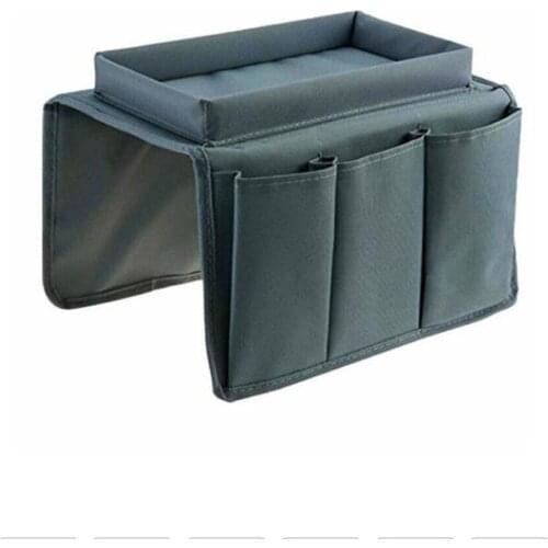 Sofa Armrest Organizer With 4 Pockets And Cup Holder Tray Couch Armchair Hanging Storage Bag For TV Remote Control Cellphone
