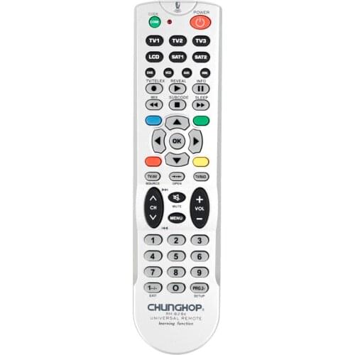 Universal Learning Function Remote Control for Chunghop RM-828E TV*3 LCD SAT*2 DVD AUX HOM Operating 10 Devices Controller