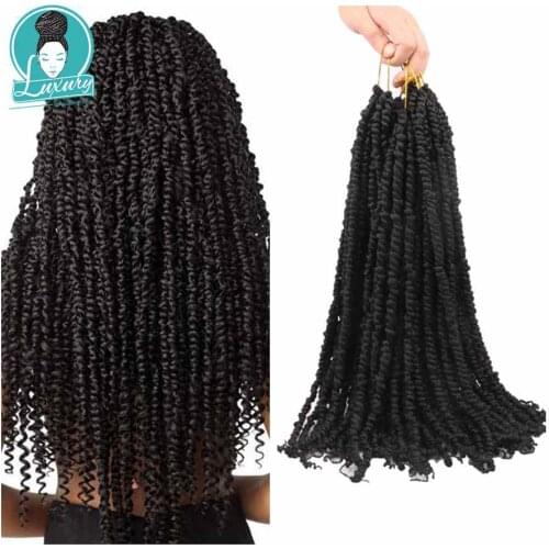 Luxury 18inch 20strands per piece 100grams Synthetic Ombre 27 Bur Pre Looped Twisted Passion Twist Crochet Braids