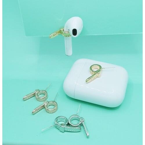 Anti dropping Wireless Earphone Earring for Airpods S925 Stud Earring Ear Anti-lost earrings