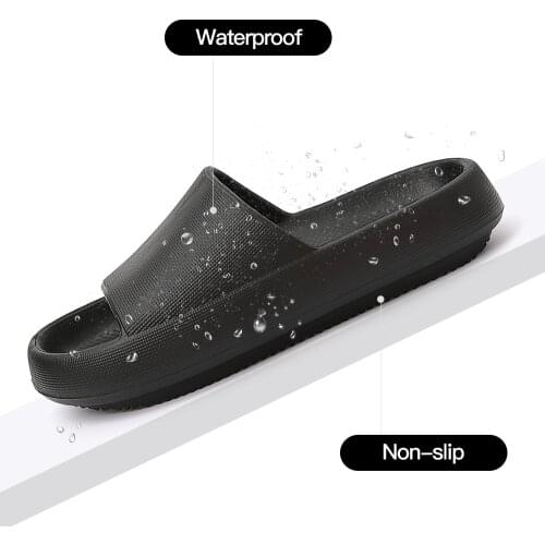 Women Mens Slippers Thick Platform Slipper Couple Indoor Sandals Flip Flops Bathroom Anti-slip Slides Deodorant Mute Shoes