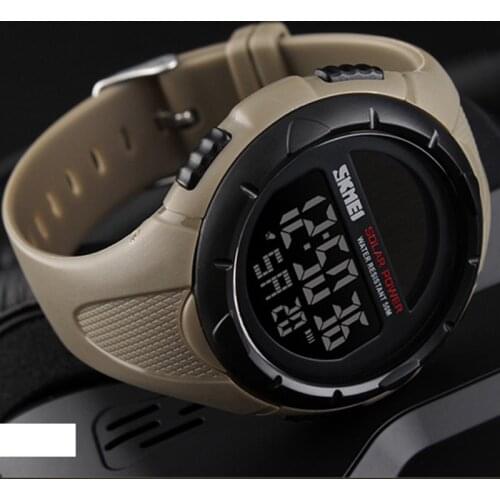 SKMEI Men Sports Watches Solar Power Waterproof LED Digital Watch Men Luxury Brand Electronic Mens Wrist Watch Relogio Masculino