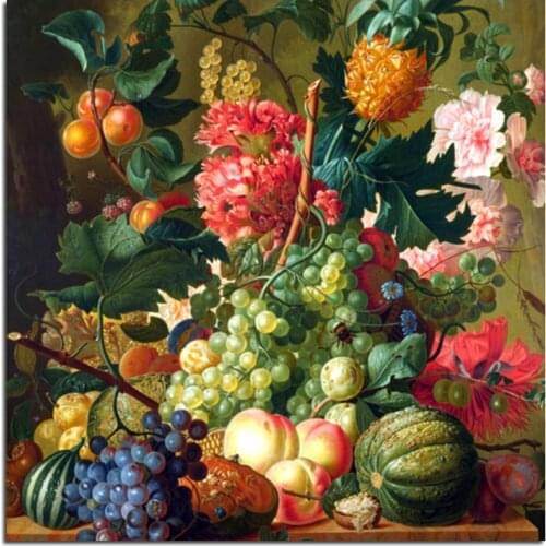 Fresh fruit and flower 50x50 Diamond embroidery DIY diamond drawing The sitting room adornment with drill handmade cross-stitch