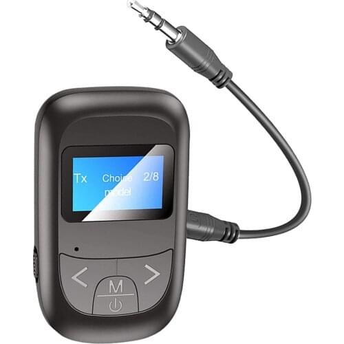 T14 LED Display Bluetooth 5.0 Audio Transmitter Receiver 3.5mm AUX Adapter