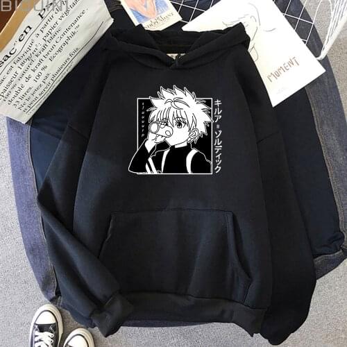 Killua Hoodie Women/Men Unisex Kawaii Hunter X Hunter Graphic Loose Korean Tops Sweatshirt Japanese Streetwear Clothes Tops