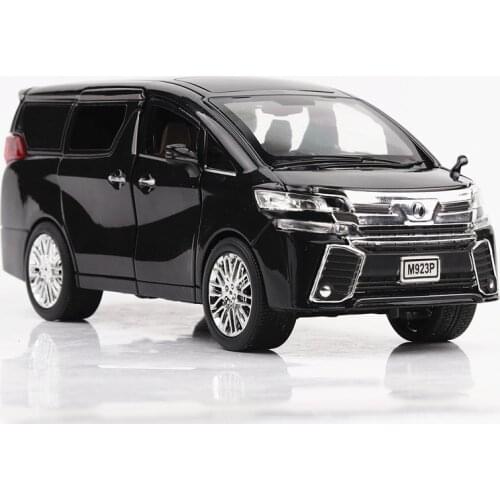 Toyota Elfa business alloy car model,simulation 1:24 metal sound and light pull back door model,advanced toy gift,free shipping