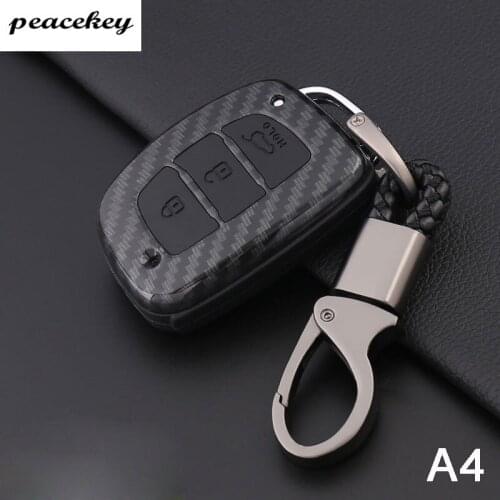 Carbon Fiber Silicone Car Key Fob Cover Case For Hyundai solaris 2017 Tucson Creta ix25 i10 i20 i30 Verna Mistra Elantra 2015