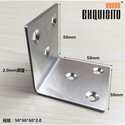 Stainless Steel Angle Angle Cabinet Hardware Connection Angle Iron Partition Fixed Support Laminates Care 90 Degrees GH50X50X50