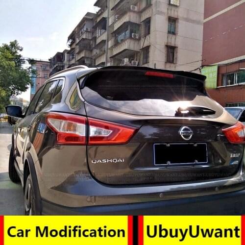 Rear Roof Lip Spoiler For Nissan Qashqai 2014-2019 Hatchback Spoiler High Quality ABS Plastic Gloosy Black Tail Wing Car Styling
